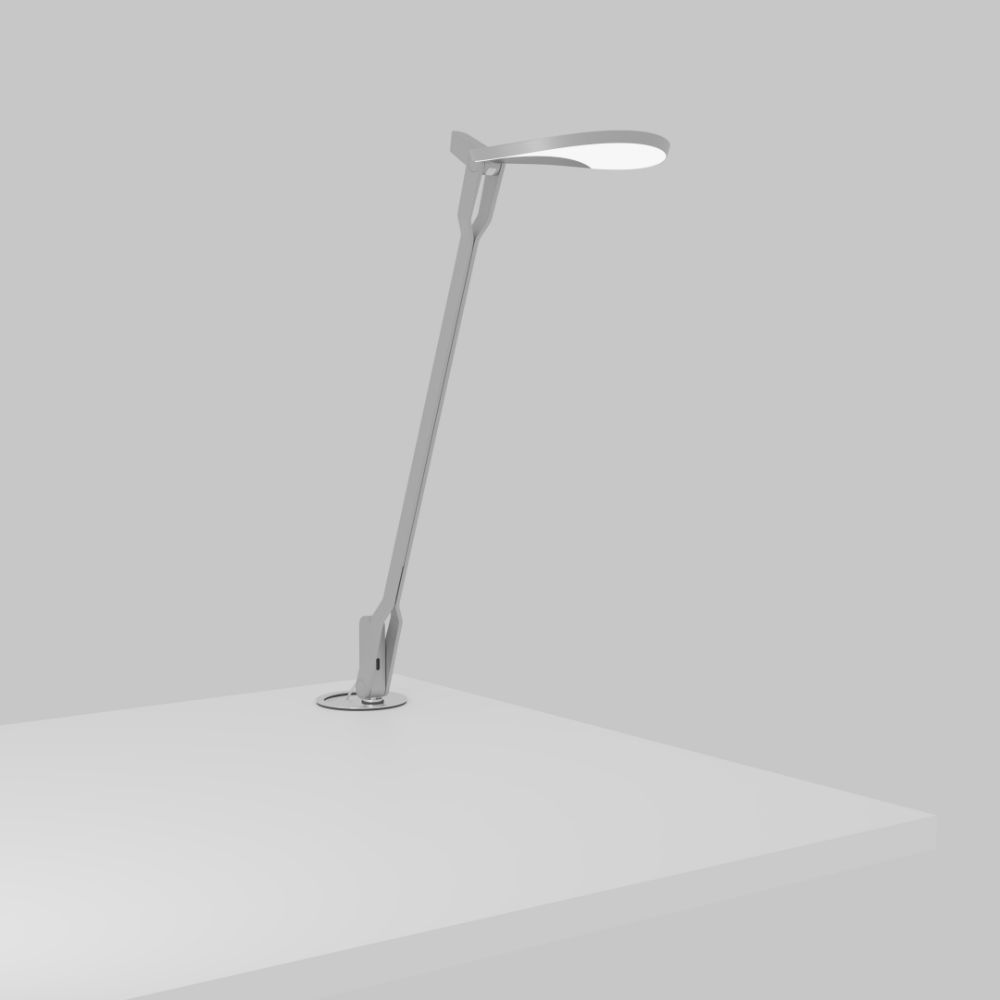 Koncept Lighting SPY-SIL-PRA-GRM Splitty Pro Gen 2 Desk Lamp with grommet mount, Silver